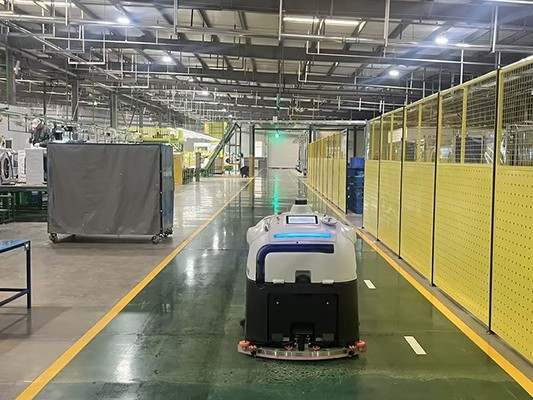 倉(cāng)儲(chǔ)物流清潔王！坦力無(wú)人洗地機(jī)：1臺(tái)搞定大面積，省錢(qián)高效新選擇